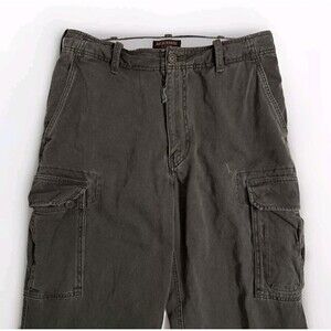 Abercrombie Fitch Cargo Pants Men 34L Military Paratrooper Gorp Vintage Fatigues